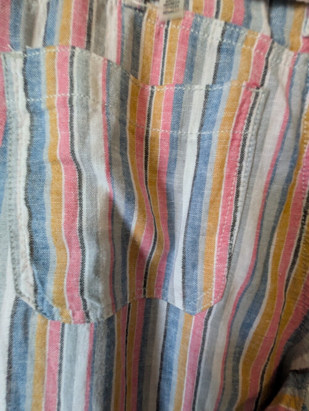 Seven7 Wide Leg Striped Linen Crop Pants - Picture 8 of 10
